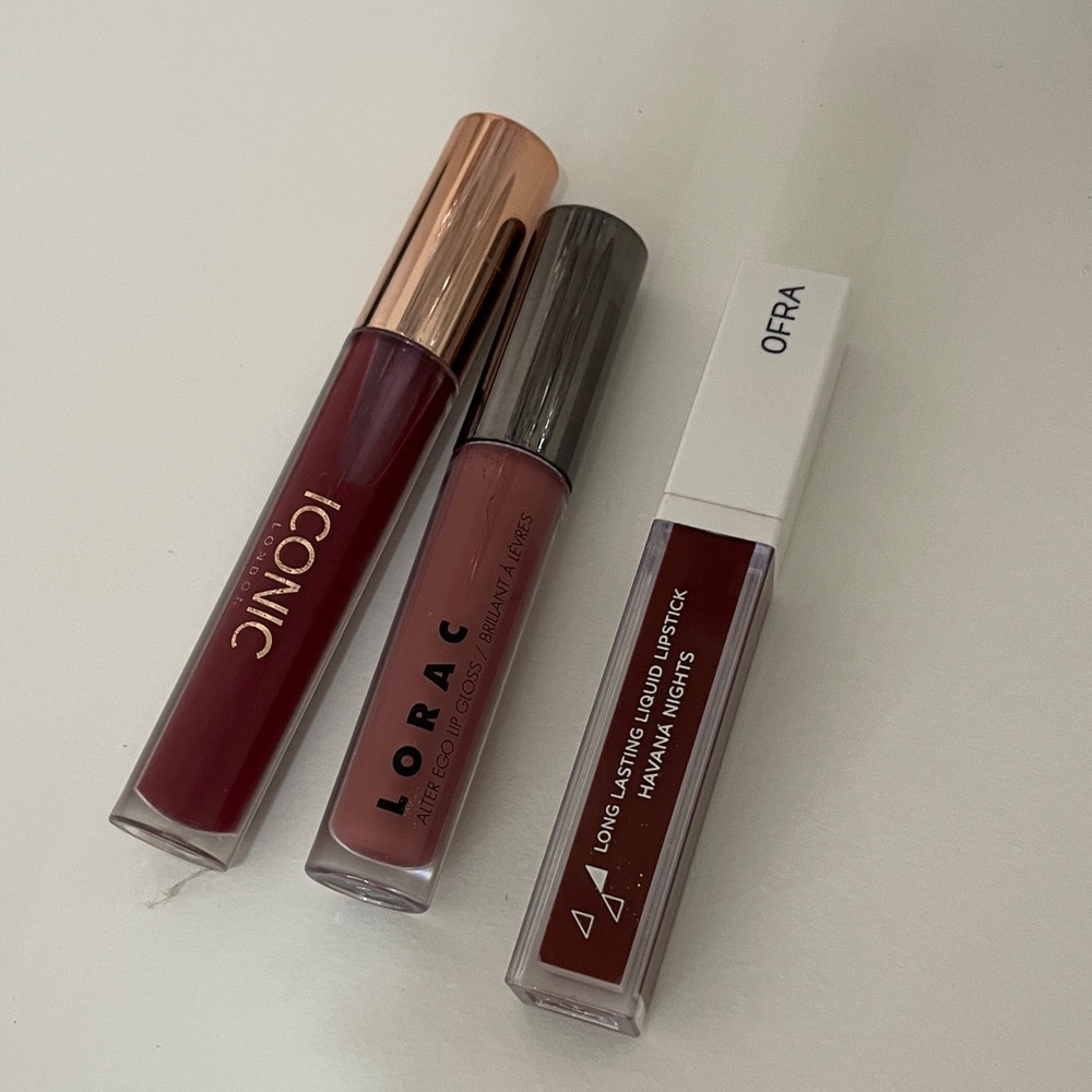 OFRA, LORAC, and ICONIC London Lipstick Set - Red and Brown Shades